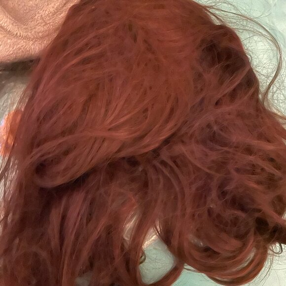 MapofBeauty Daily Use Side Bangs Medium Curly Wig (Dark Brown) - Picture 3 of 4